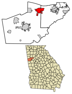 Location in Douglas County & Carroll County and the state of Georgia