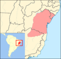 Cebus xanthosternos distribution