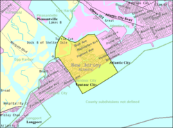 Census Bureau map of Ventnor City, New Jersey