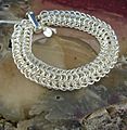 ChainMaille Dragon's Back Bracelet or Roundmaille Weave