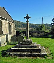 Churchyard cross in St Cuthbert's Holme Lacy