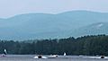 Crystal lake in the summer with gunstock moutain in the background