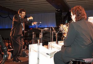 David Baker (far left) leading the Smithsonian Jazz Masterworks Orchestra.jpg