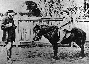 Donald Gunn with son Donald at Wyaga Station near Goondiwindi circa 1862