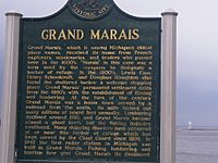 Grand Marais, MI historic marker