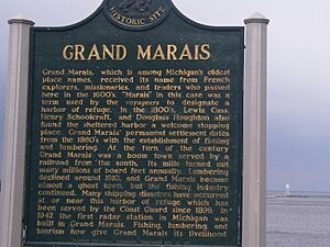 Grand Marais, MI historic marker