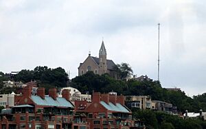 Holy Cross-Immaculata Church - as seen from the Purple People Bridge