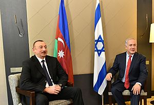 Ilham Aliyev and Benyamin Netanyahu in Davos, 2018