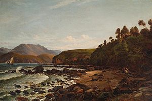 John Gibb - Low tide, Governor's Bay - 1964-7 - Auckland Art Gallery