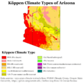 Köppen Climate Types Arizona