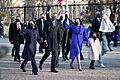 Kamala Harris and her family walk to the White House, January 2021