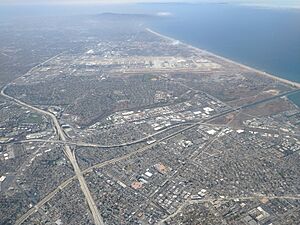 Los Angeles International Airport and surrounding areas, July 2021