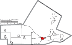 Location of Port Clinton in Ottawa County