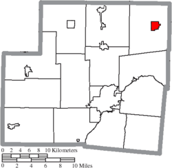 Location of Jackson Center in Shelby County