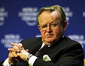 Martti Ahtisaari at the World Economic Forum