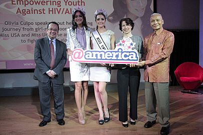 Miss Universe Olivia Culpo and Miss Indonesia Whulandary Herman Host Program to Raise Awareness about AIDS - 8446707412