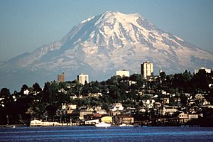 Mount Rainier over Tacoma