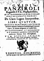 Panciroli, Guido – De claris legum interpretibus, 1637 – BEIC 13803295