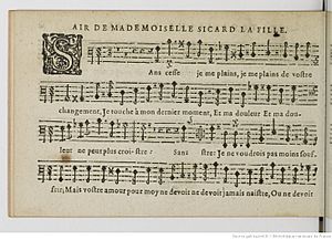 Partition mlle Sicard 1679