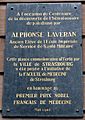 Plaque Alphonse Laveran à Strasbourg
