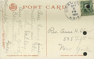 Postcard to Anna Howard Shaw from Laura Gregg about Arizona, October 2, 1909