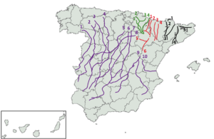 Principales vias pecuarias