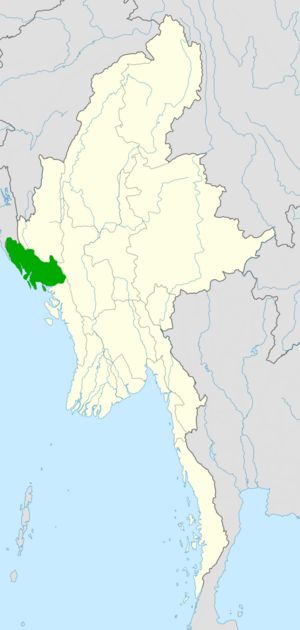 Rohingya language map