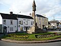 Roundabout and Green Dragon Inn, Overmonnow - geograph.org.uk - 670765