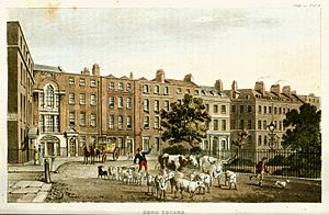 Soho Square, from Ackermann's Repository of Arts, 1812