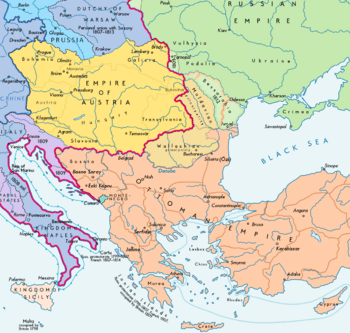 Southeast Europe 1812 map en