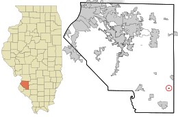 Location in St. Clair County and the state of Illinois.