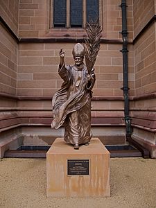 St Mary's Cathedral - Pope Statue - 01