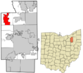 Summit County Ohio incorporated and unincorporated areas Richfield highlighted