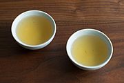 Two small tasting cups of Zhengshan Xiaozhong