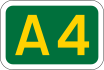 A4 road shield