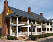 View in 2020 of Mrs Coxe's tavern, built circa 1800
