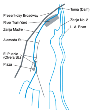 Zanja Madre map