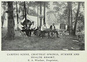 1915 Chouteau Springs, Missouri Camping from Standard Atlas of Cooper County p83
