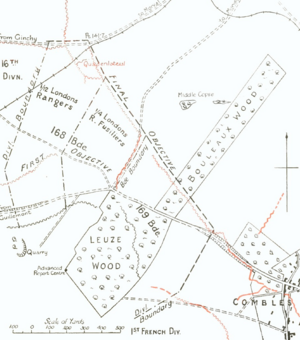56th Division operations around Leuze Wood, September 1916