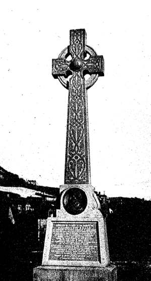 Alexander Duff memorial cross at Pitlochry Parish Church