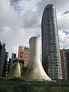 Blackwall Tunnel ventilation shafts and the Ontario Tower - geograph.org.uk - 789359.jpg