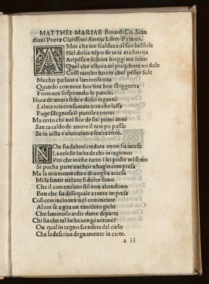 Boiardo - Amorum libri, a di XVIIII decembre 1499 - 2476442 ib00831000 TMD MASTER IMG Scan00009