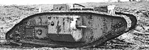 British Mark V (male) tank