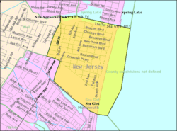 Census Bureau map of Sea Girt, New Jersey