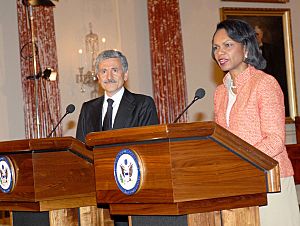 D'Alema et Rice