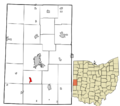 Darke County Ohio incorporated and unincorporated areas Wayne Lakes highlighted