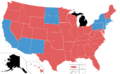 Democratic presidential primary map, 1980