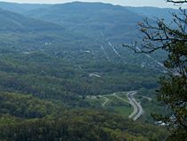 Distant view of Middlesboro, KY