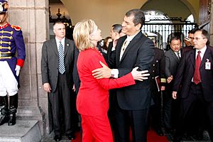 Ecuadorian President Correa and Secreatry Clinton Say Goodbye (4686488940)