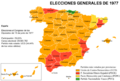 Elecciones generales españolas de 1977 - distribución del voto